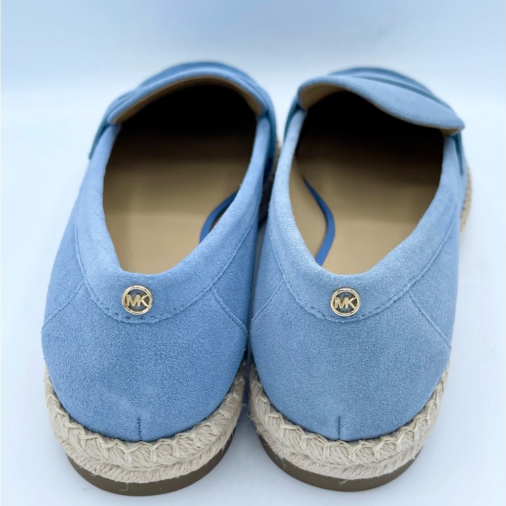 New Michael Kors Lennon Blue Suede Espadrille Size 8.5 - Picture 5 of 17